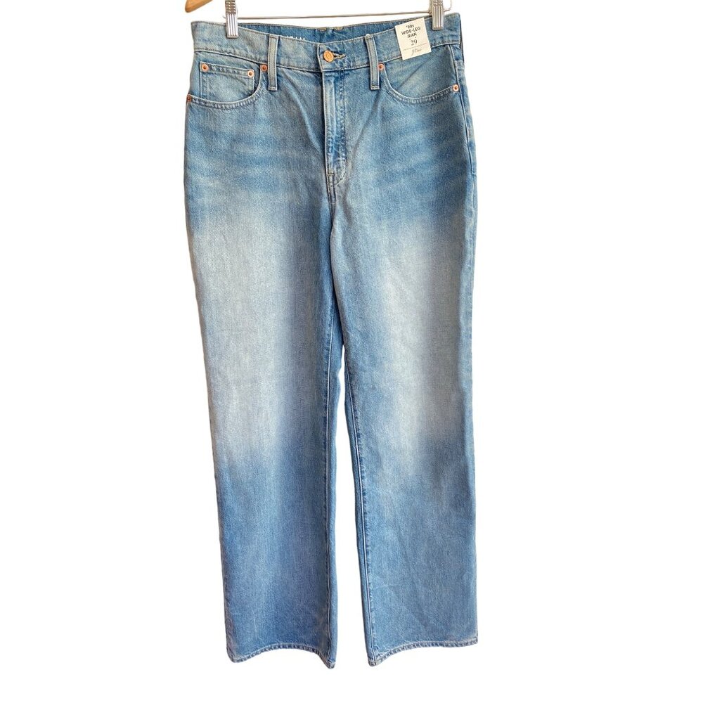 NWT J.Crew $138 Women's 29 High-rise '90s wide-leg Jeans Medium Wash "Sold Out" - Picture 2 of 14